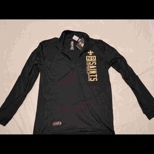 NFL Saints Medium Black Pull Over Thermal